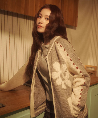 [Twice Sana Pick] 26FW COVERNAT WOMAN Wool Blend Cowichan Cardigan