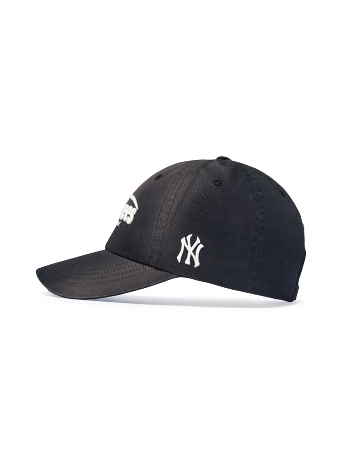 [Aespa Karina & TWS Pick] 26SS MLB Vintage Washed Curve Logo Unstructured Ball Cap New York Yankees