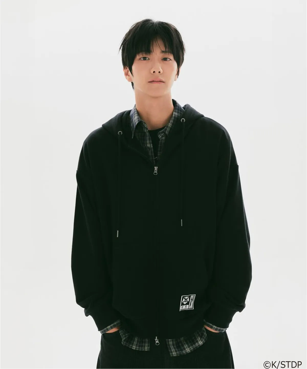 [Bleach x SPAO] Zip-up Hoodie (Black)