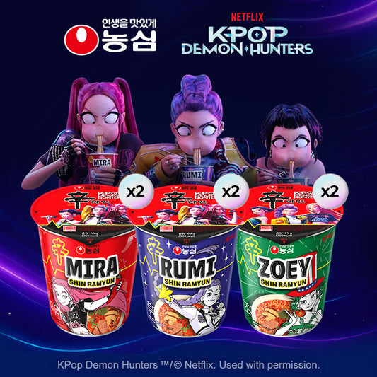 K-POP Demon Hunters x KDH Special Package Limited Edition – Shin Ramyun Cup 65g x 6 pcs Set