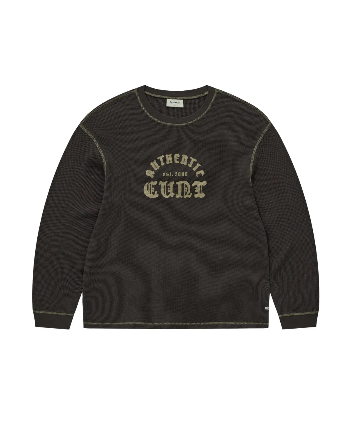 [TXT Soobin Worn] 26FW COVERNAT Diploma CVNT Waffle Long Sleeve