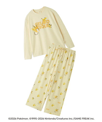 [Pokemon X Gelato Pique] Unisex Point Long T-shirt & Long Pants Set