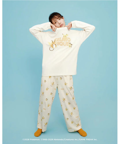 [Pokemon X Gelato Pique] Unisex Point Long T-shirt & Long Pants Set