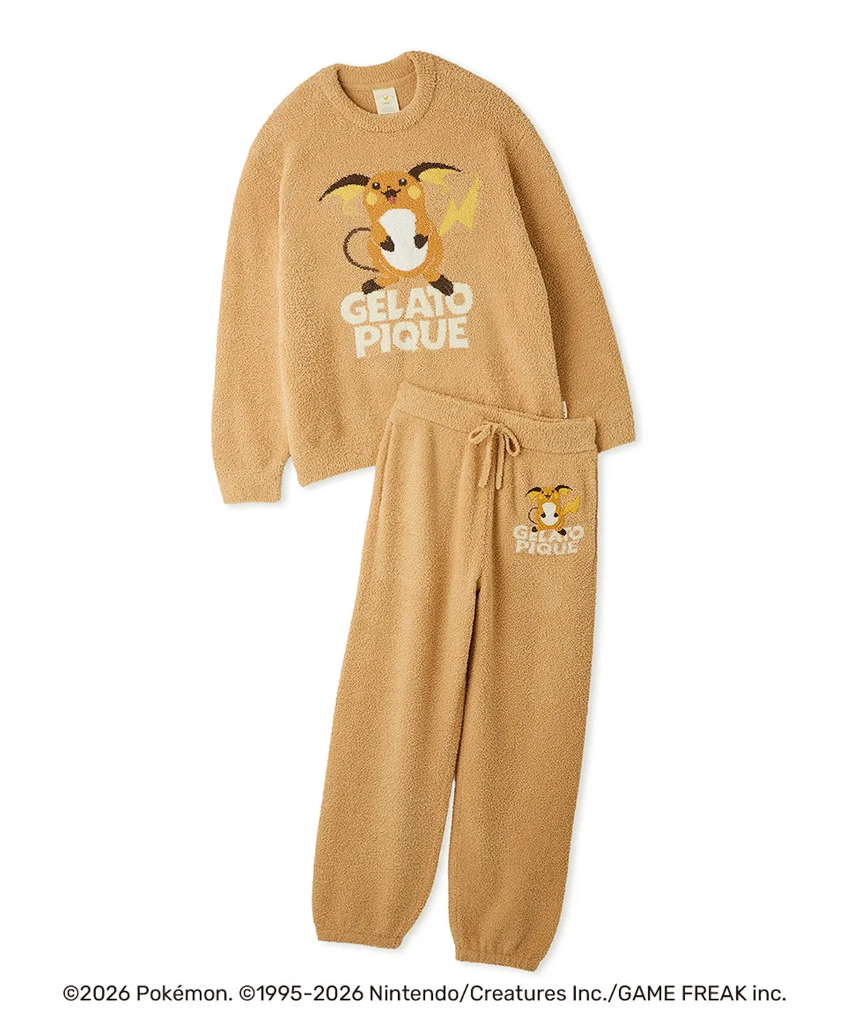 [Pokemon X Gelato Pique] Men's BABY MOCO Jacquard Pullover & Long Pants Set
