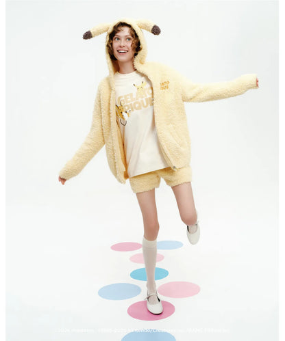 [Pokemon X Gelato Pique] Pikachu Hoodie & Shorts Set