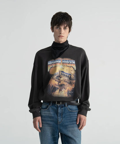 [BTS V Worn] NOICE Ombra Rossa Graphic Sweatshirt