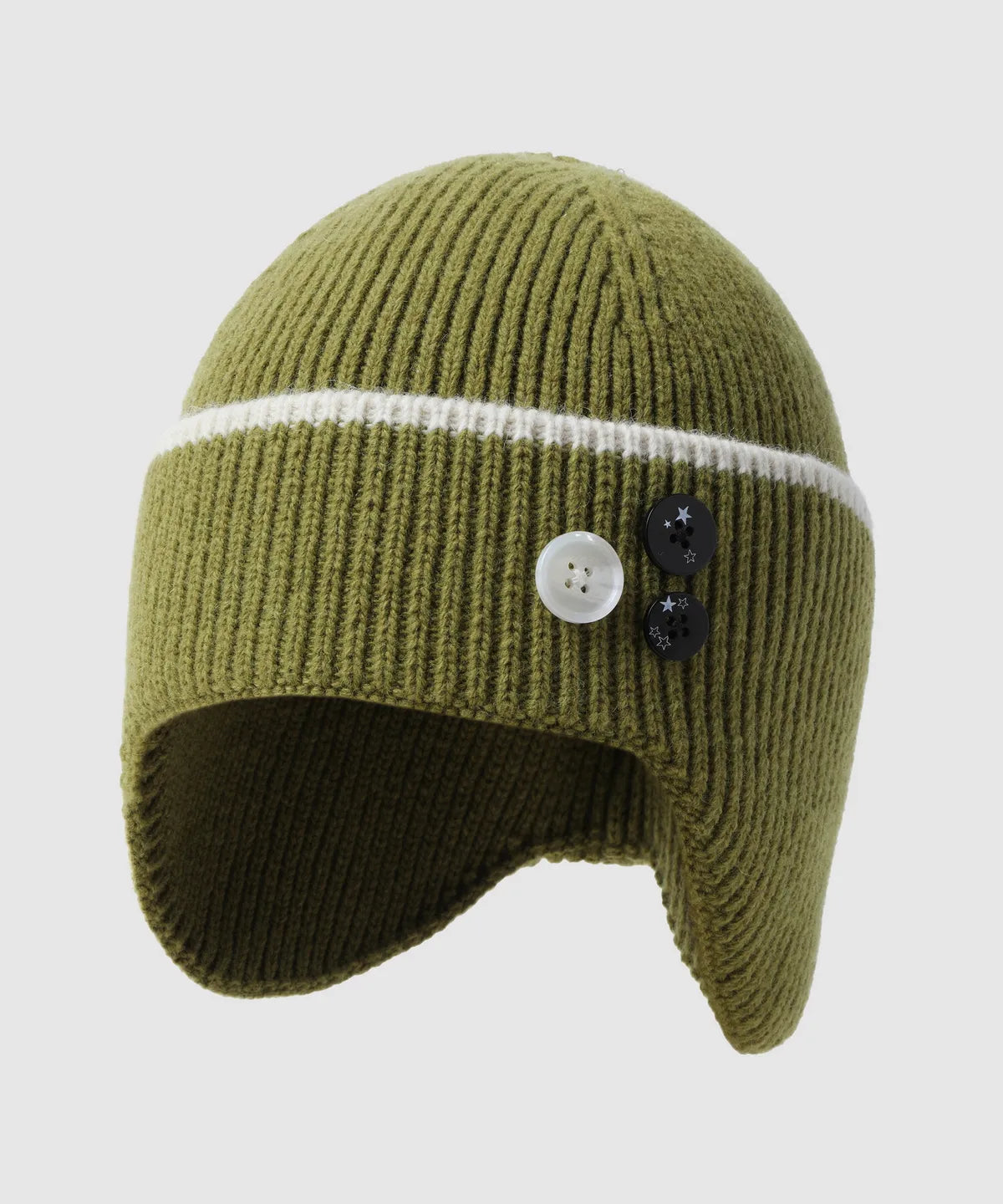 [Le Coq Sportif X KickFlip] MY OWN FLIP Earmuff Beanie - Olive