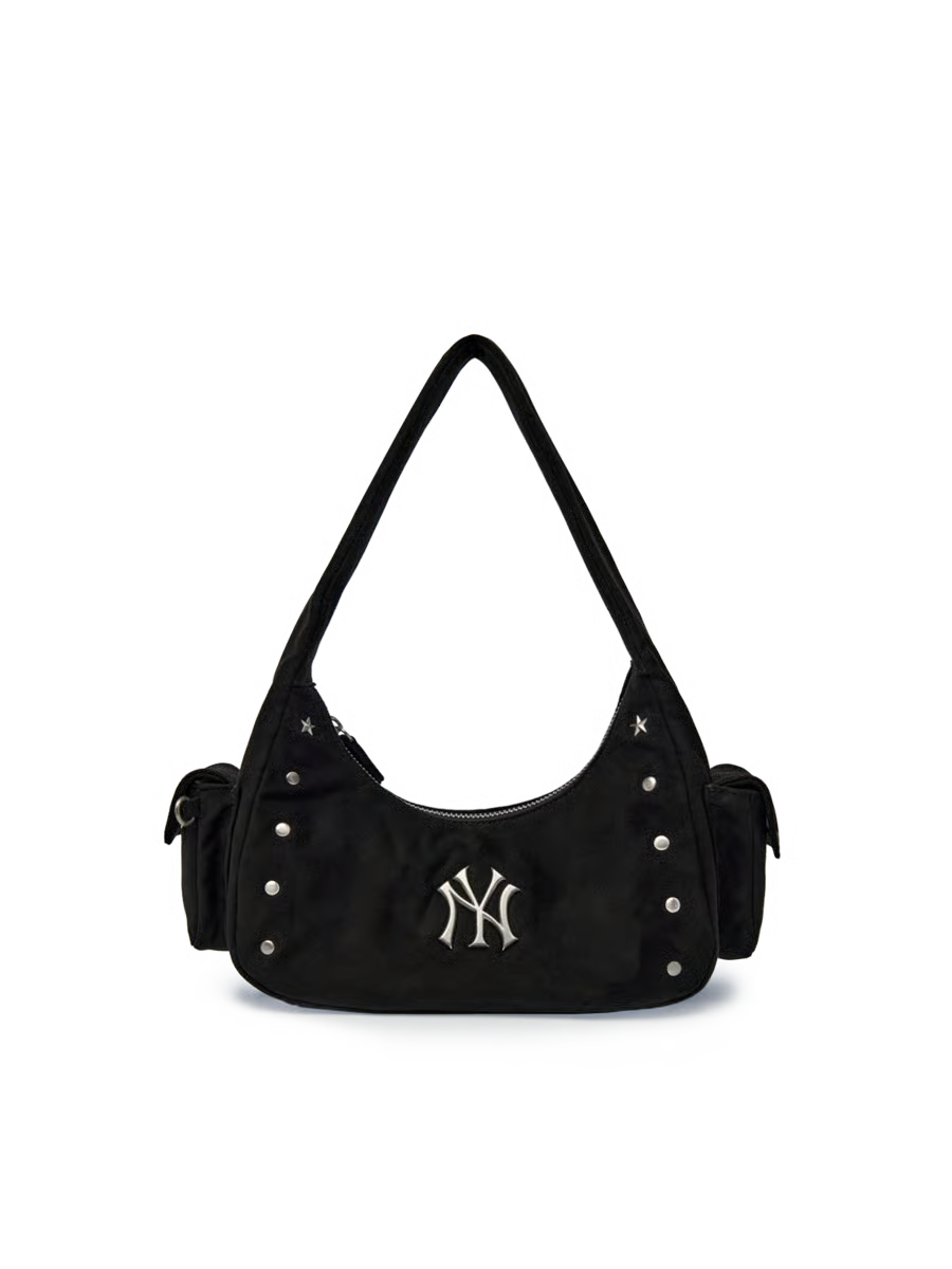 [Aespa Karina Pick] 26FW MLB Vintage Street Studded Hobo Bag