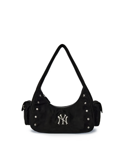 [Aespa Karina Pick] 26FW MLB Vintage Street Studded Hobo Bag
