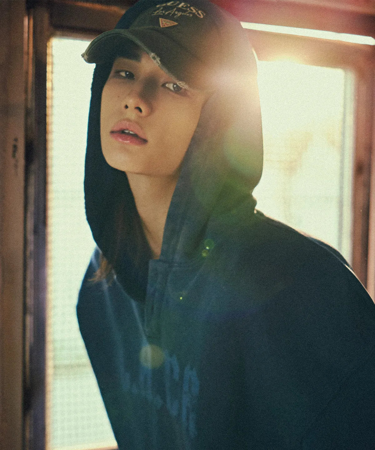 [Straykids Hyunjin Worn] 26Fall Guess Pigment Dyed Ball Cap