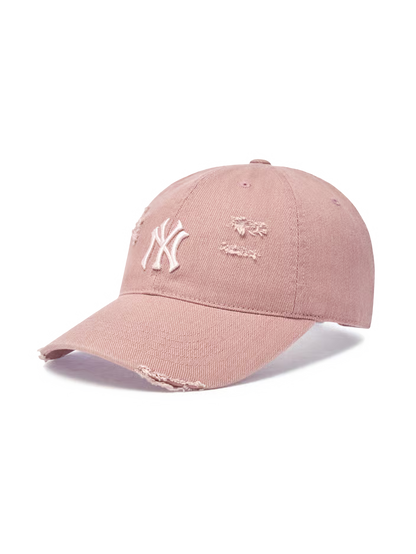 [Aespa Karina Pick] 26SS MLB Damage Washed Unstructured Ball Cap New York Yankees