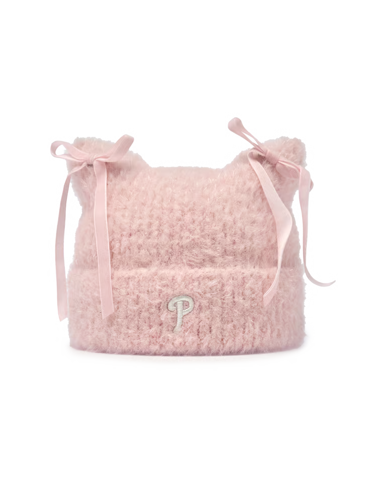 MLB 26FW Ribbon Meow Beanie