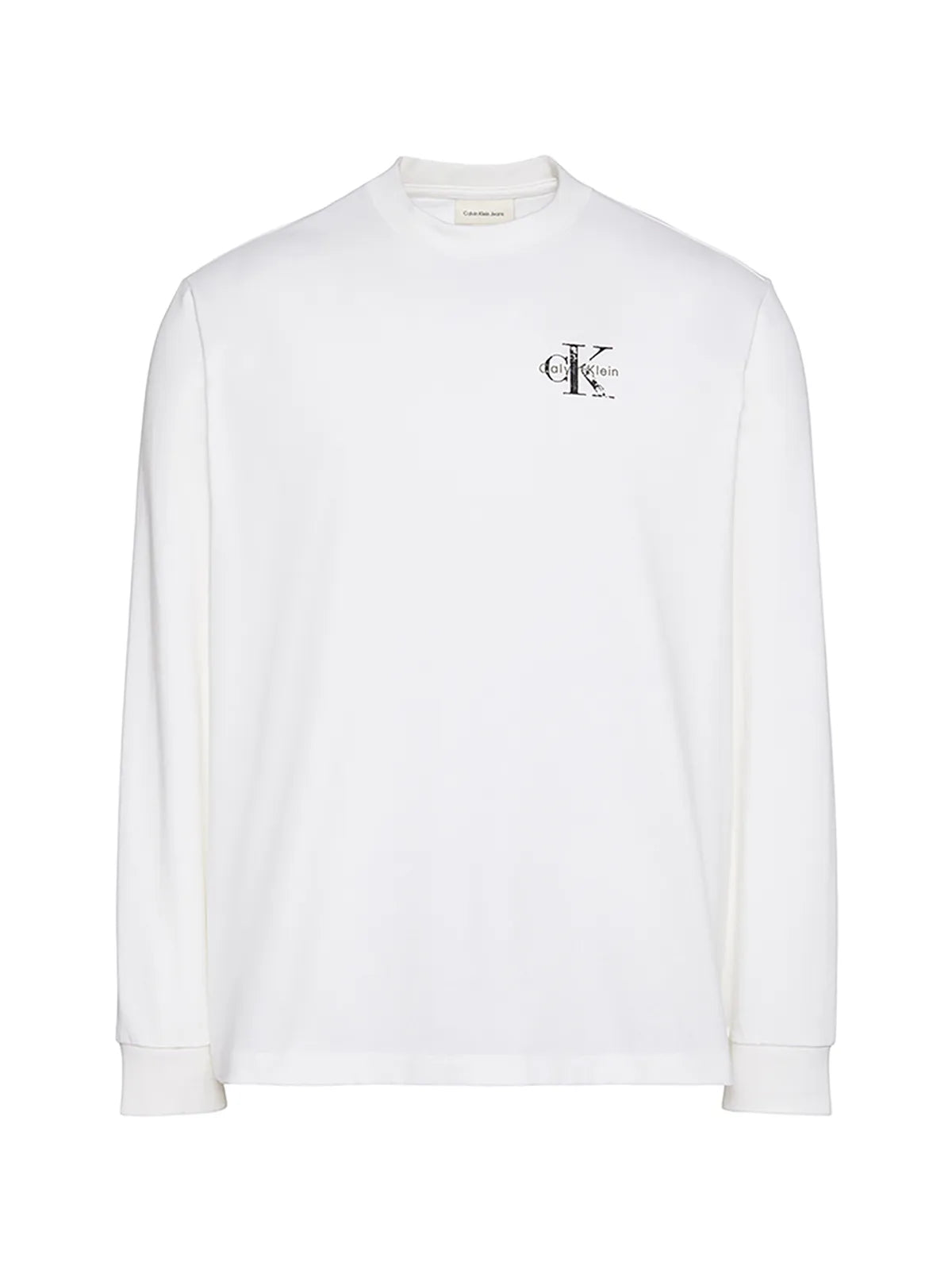 [BTS Jungkook Pick] CALVIN KLEIN Yeezy Distress Monologo Back Graphic Long Sleeve T-shirt_White
