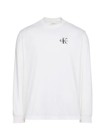 [BTS Jungkook Pick] CALVIN KLEIN Yeezy Distress Monologo Back Graphic Long Sleeve T-shirt_White