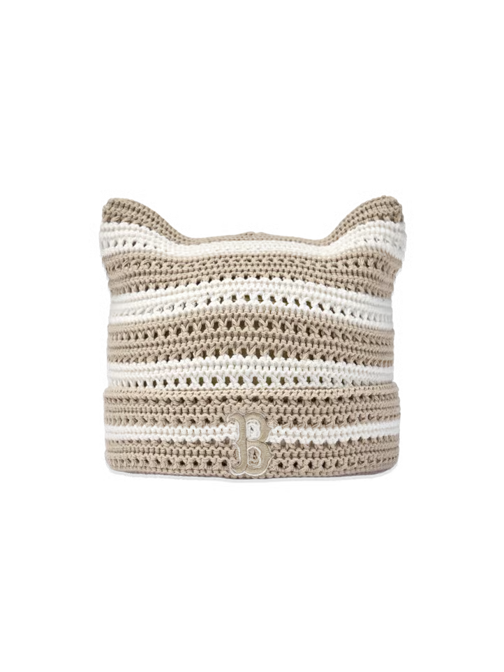 [Aespa Karina Pick 26 Summer] MLB Summer Stripe Meow Beanie