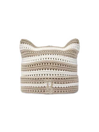 [Aespa Karina Pick 26 Summer] MLB Summer Stripe Meow Beanie