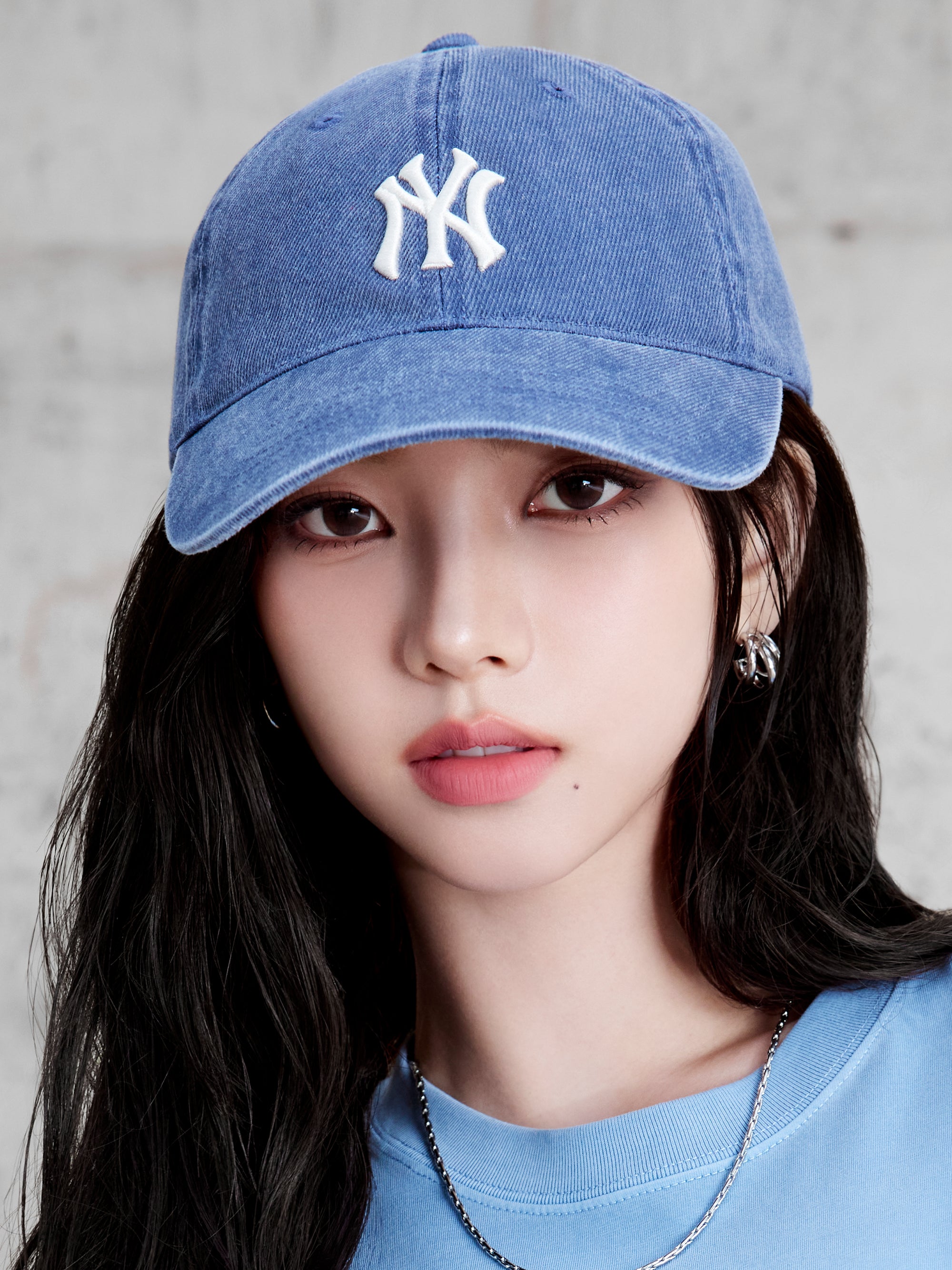 ハット [MLB] DamageWashing Unstruck BallCap New York *KARINA PICK JUJU 韩国代购 正式开跑🦋Based in Korea🇰🇷 | [Karina PICK