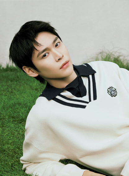 [Riize Pick] 26SS Satur Crest Logo Open Collar Knit