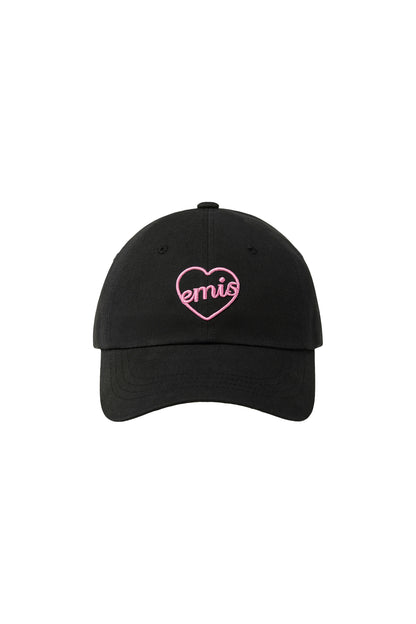 EMIS - HEART BALL CAP (BLACK/PINK)