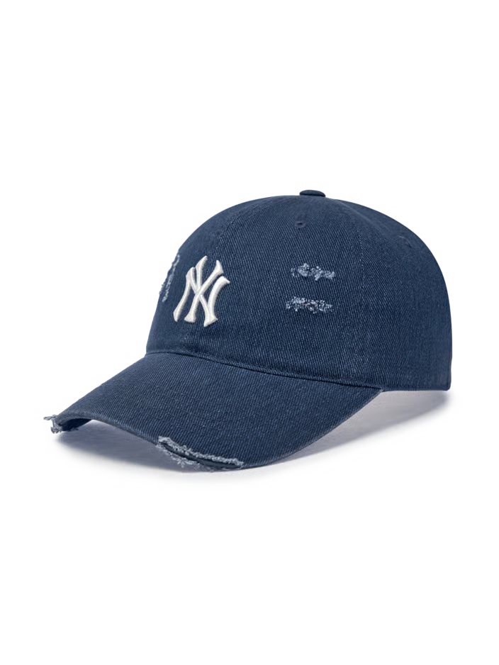[Aespa Karina Pick] 26SS MLB Damage Washed Unstructured Ball Cap New York Yankees
