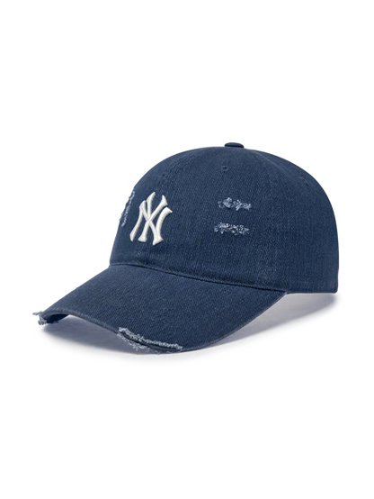 [Aespa Karina Pick] 26SS MLB Damage Washed Unstructured Ball Cap New York Yankees