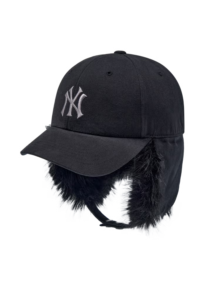 [Aespa Karina Pick] MLB Vintage Fur Earflap Cap New York Yankees