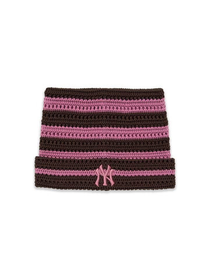 [Aespa Karina Pick 26 Summer] MLB Summer Stripe Meow Beanie