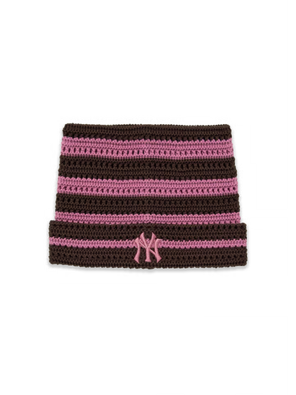 [Aespa Karina Pick 26 Summer] MLB Summer Stripe Meow Beanie