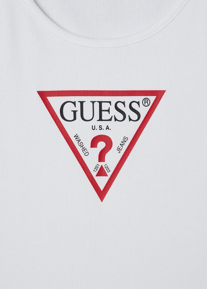 [BAE SUZY WORN] GUESS - Women's Original Triangle Ribbed Short Sleeve T-shirt