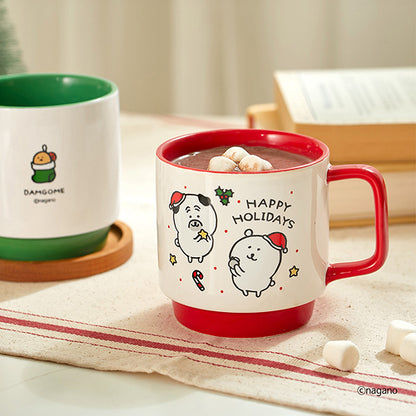 Damgomi Holiday Mug Cute Red Green Christmas Holiday Mug