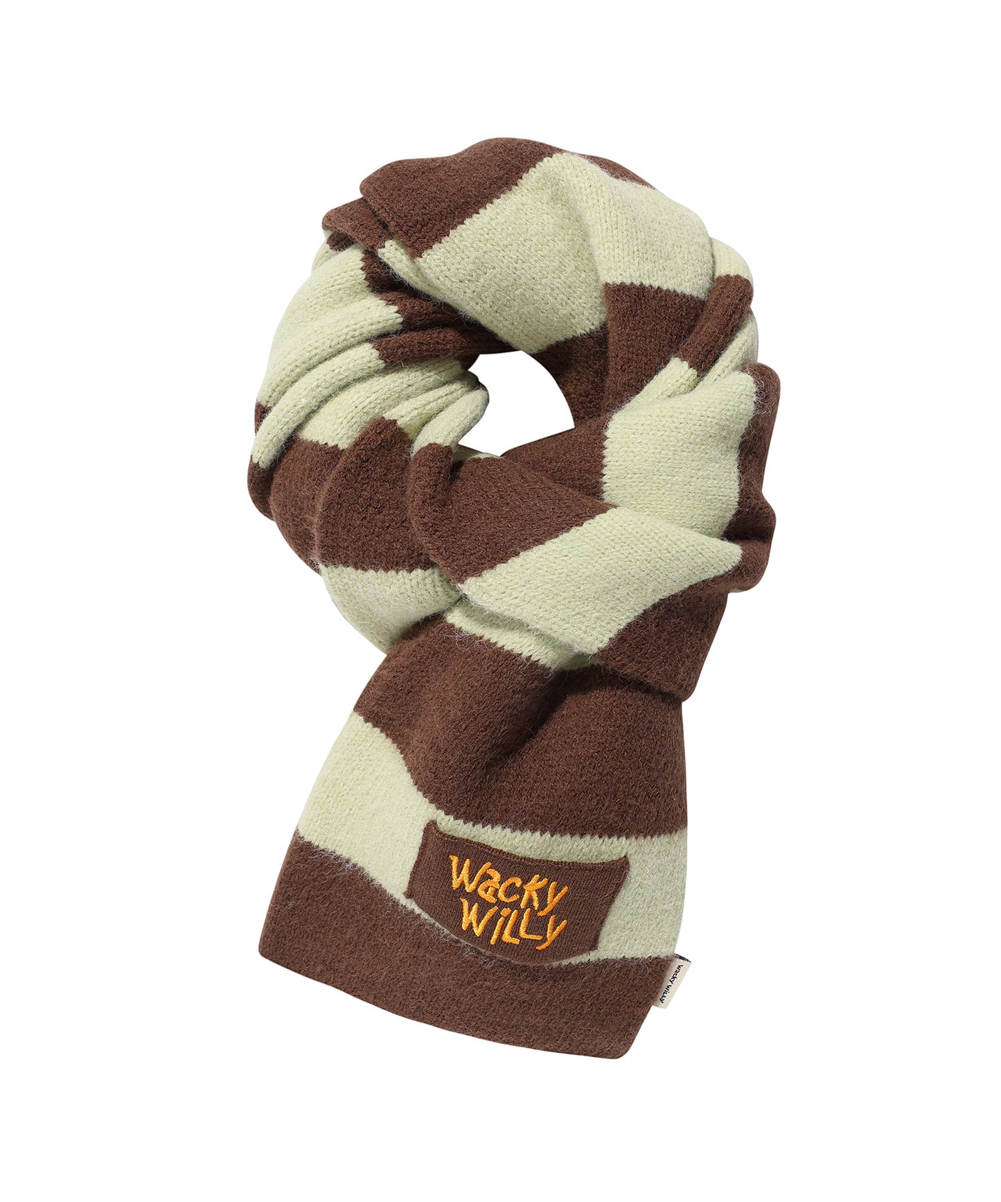 [AESPA Giselle Worn] WACKY WILLY Striped tassel beanie / Knit Muffler / Knit Gloves (2 colors)