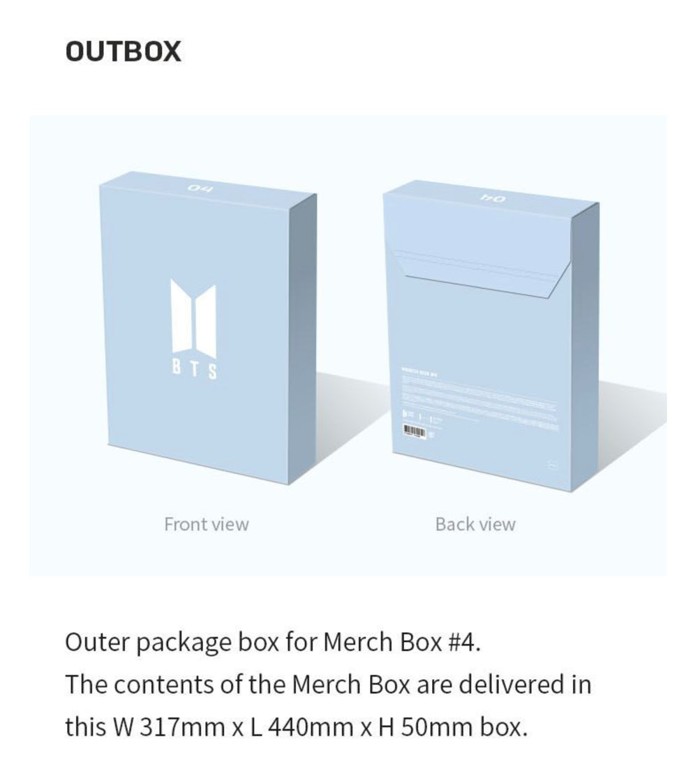 BTS MERCH BOX #4