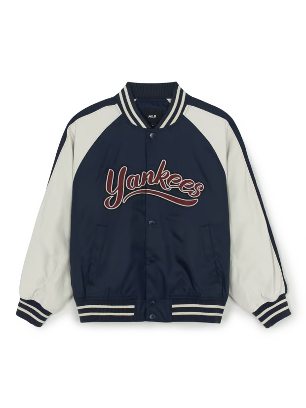 [Karina Pick] 25FW MLB Nylon Blocking Culsive Varsity Jacket Boston Red Sox