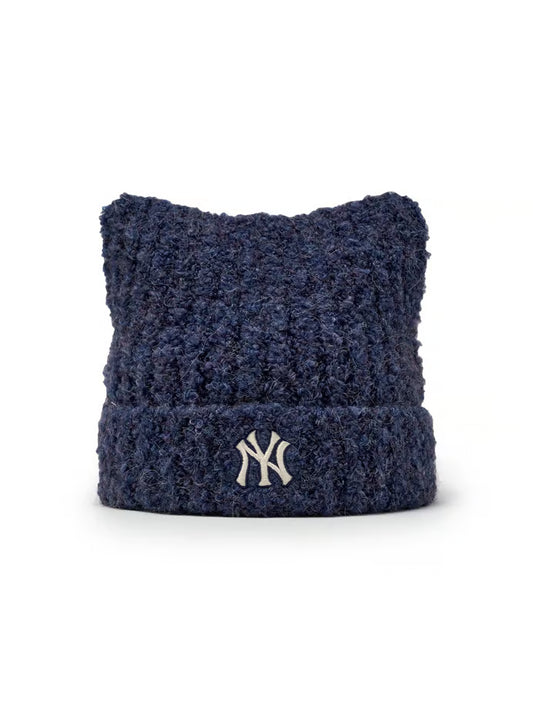 [Karina Pick] 25FW MLB Plush Meow Beanie New York Yankees