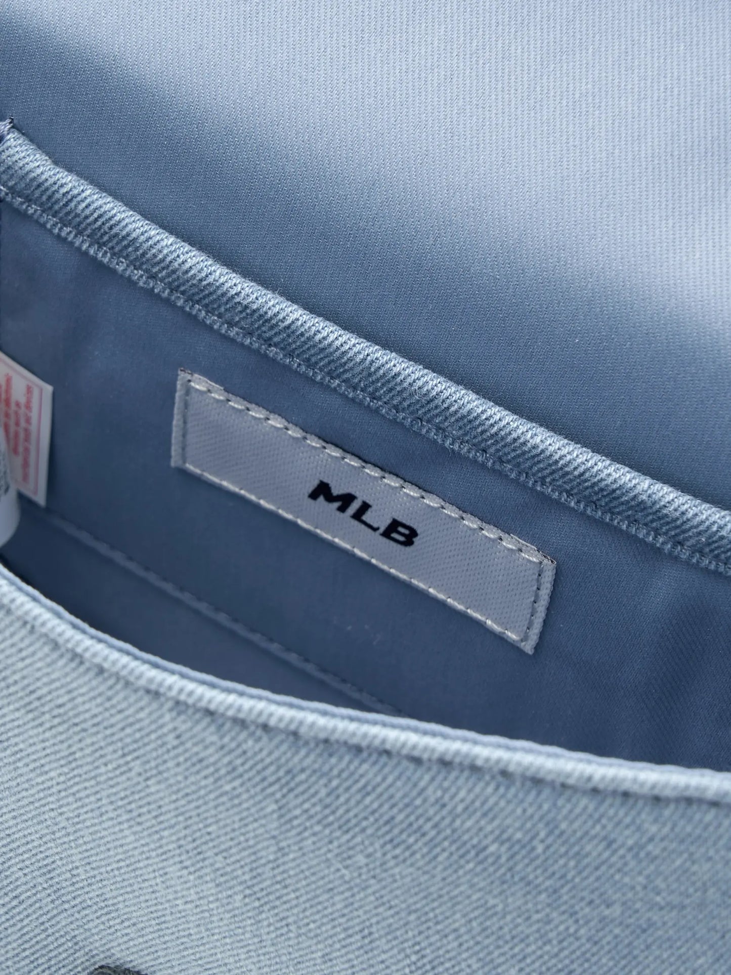 [Aespa Karina Pick] MLB  Lettering Vintage Denim Crossbody Bag