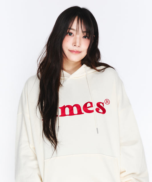 [Qwer Pick] 25FW Ames Basic Logo Hoodie Cream
