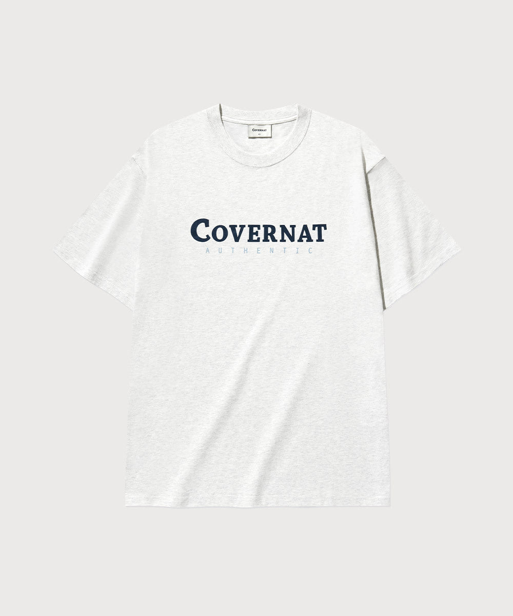 Covernat -  [Worn by Choo Young-woo] Center Authentic T-shirt Heather Gray