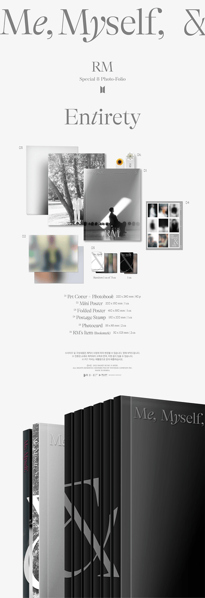 RM Photobook - BTS Special 8 Photo-Folio Me, Myself, and RM ‘Entirety’