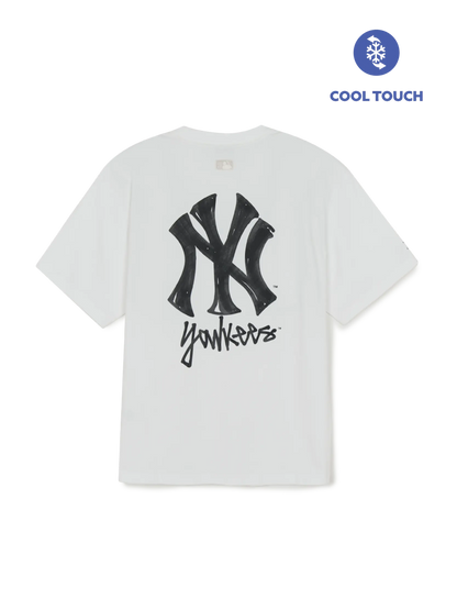 [Aespa Karina Pick 26 Summer] MLB Basic Simple Street Logo Oversized Short Sleeve T-shirt