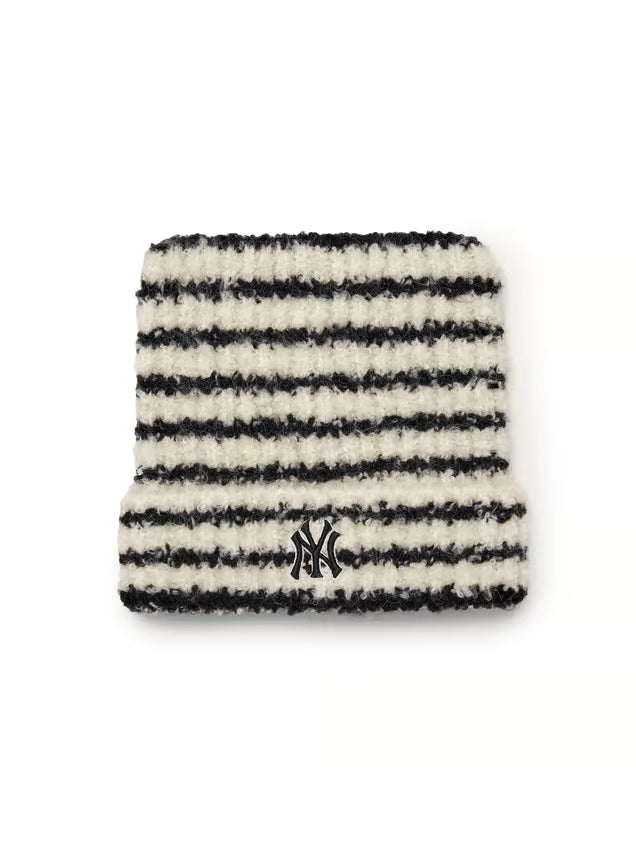 [Aespa Karina & TWS Pick] MLB Striped Meow Beanie New York Yankees