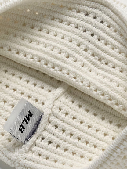 [Aespa Karina Pick] 26SS MLB Summer Crochet Meow Beanie Boston Red Sox