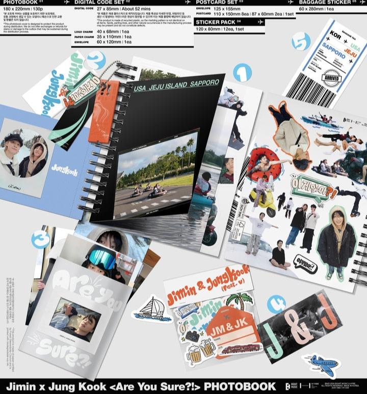 BTS Jimin x Jungkook <ARE YOU SURE?! Season 2> PHOTOBOOK (+Special Gift)