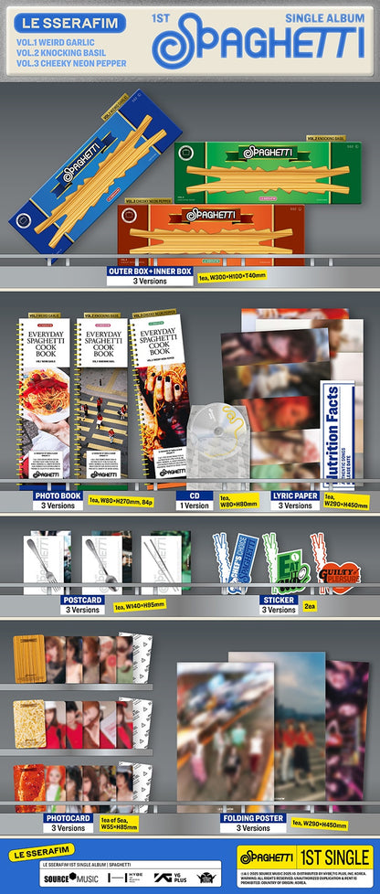 LE SSERAFIM -  'SPAGHETTI' 1st Single Album