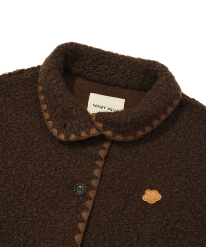 [AESPA Giselle’s Wear] WACKY WILLY Women's Shearling Stitch Jacket