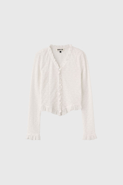 GENERAL IDEA -    WOMAN Lace Frill Blouse