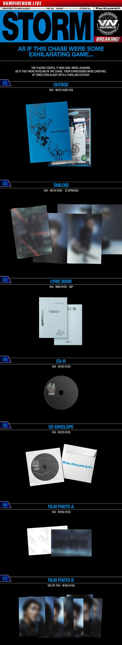 ENHYPEN - THE SIN : VANISH / 7th Mini Album (+ Weverse Gift)