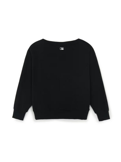 [Aespa Karina Worn] MLB Women's Basic Off-Shoulder Sweatshirt New York Yankees