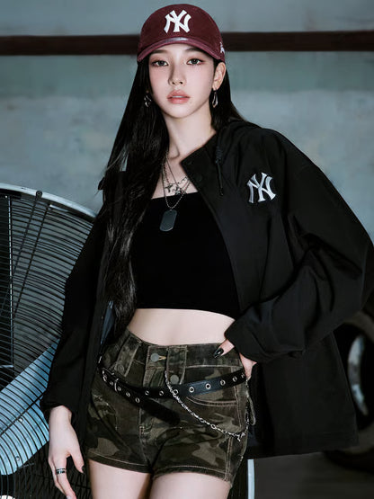[Karina Pick] 25FW MLB Gofcore 2L Curve Windbreaker New York Yankees