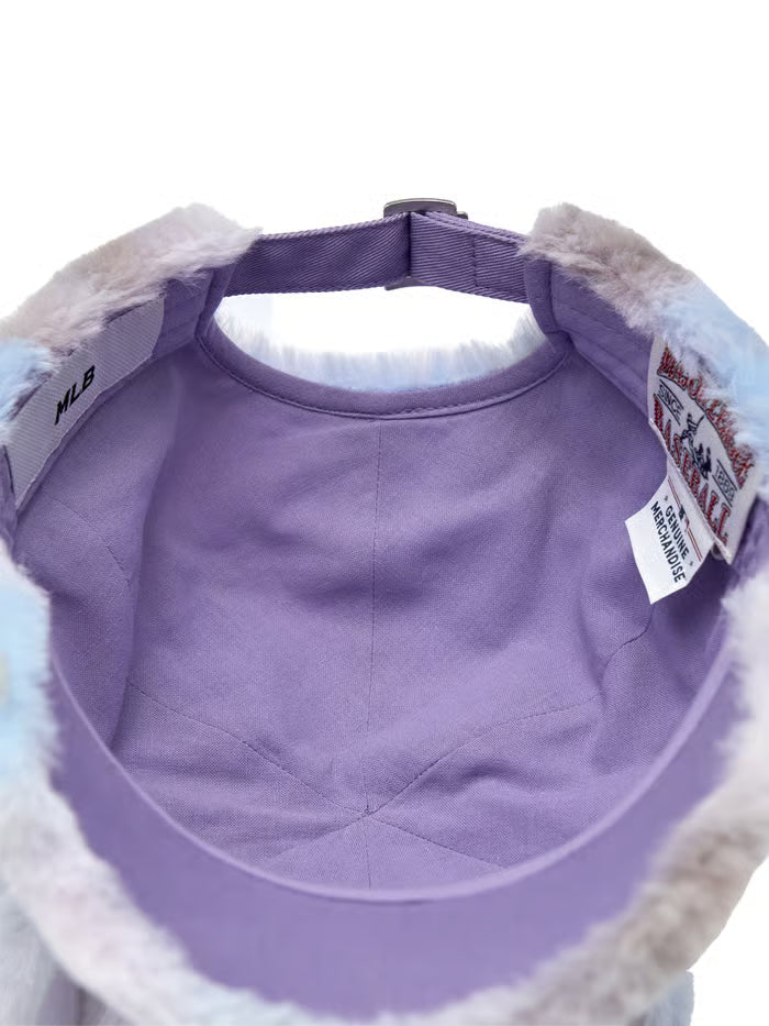 [RESCENE X MLB] 26FW Bunny Colorful Fur Unstructured Ball Cap