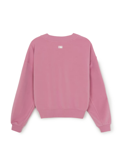 [Ive Gaeul Worn] MLB Women's Basic V-Neck Semi-Crop Sweatshirt LA Dodgers